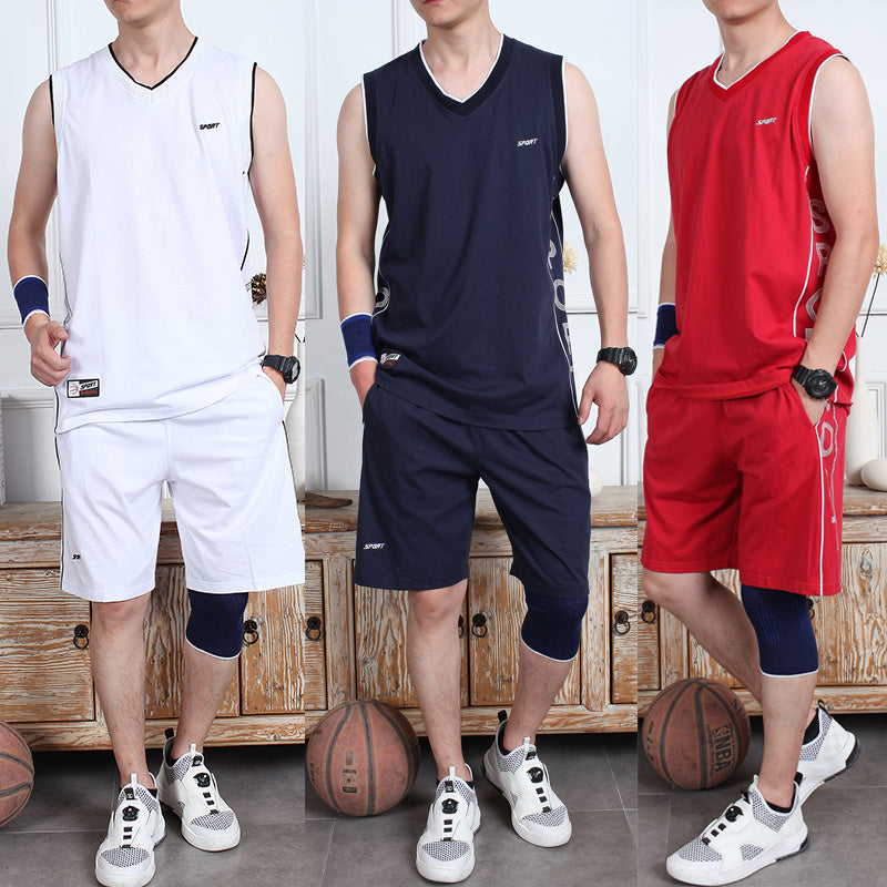 Men’s Basketball Sports Suit – Summer Sleeveless Vest & Shorts
