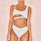 solid color ladies swimwear with chest pad without steel support 