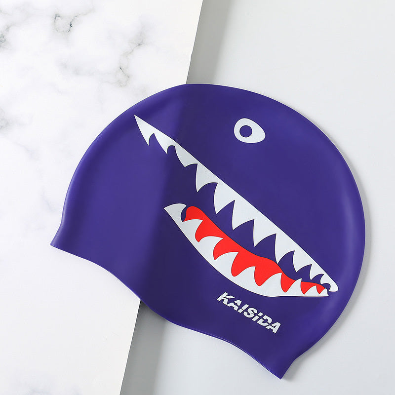 printed silicone swimming cap