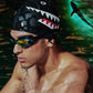 printed silicone swimming cap