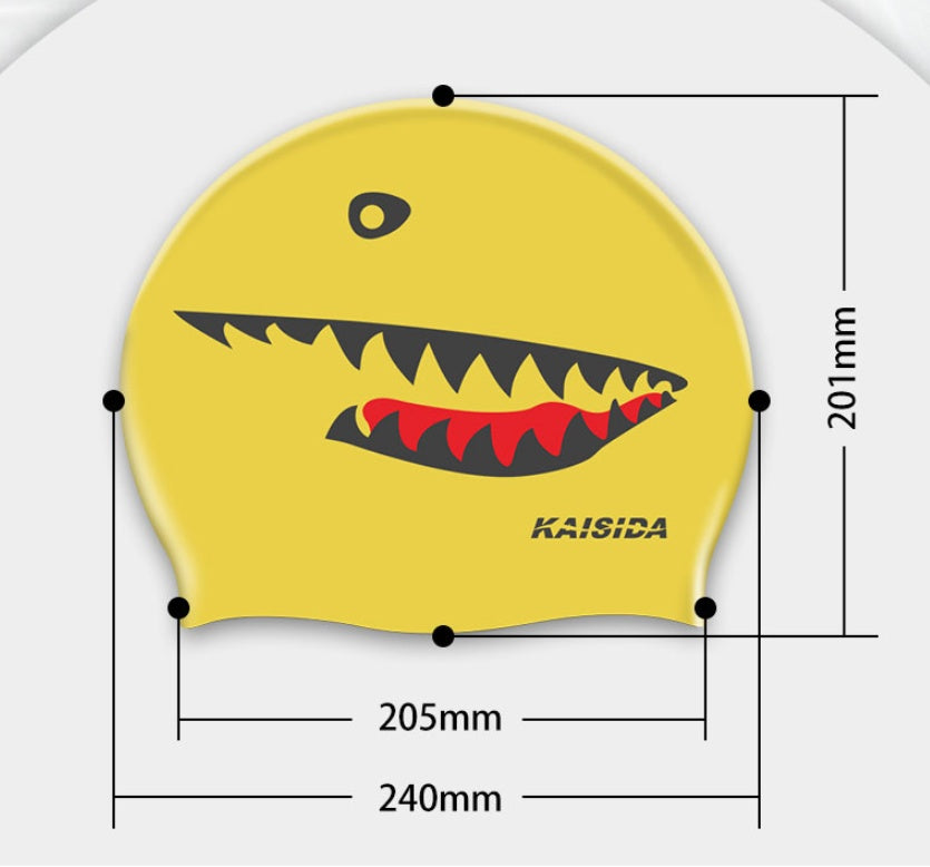 printed silicone swimming cap
