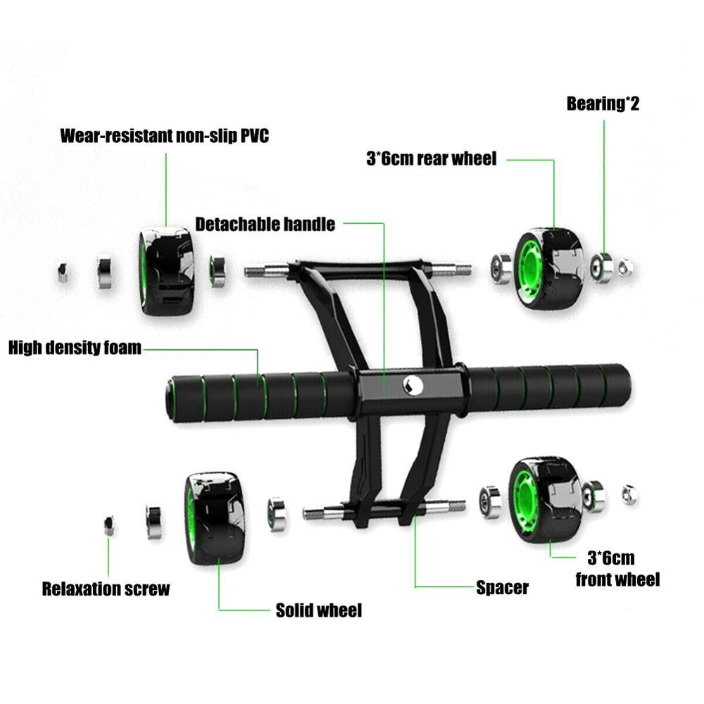 Four-Wheel Abdominal Roller – Home Fitness Equipment