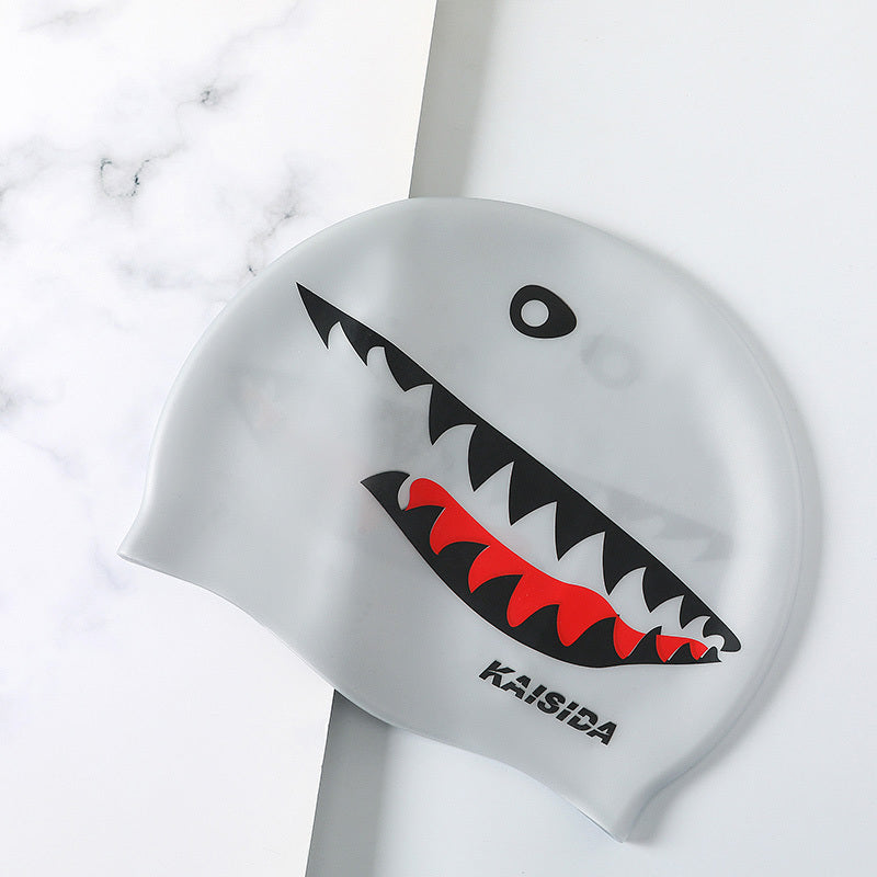 printed silicone swimming cap