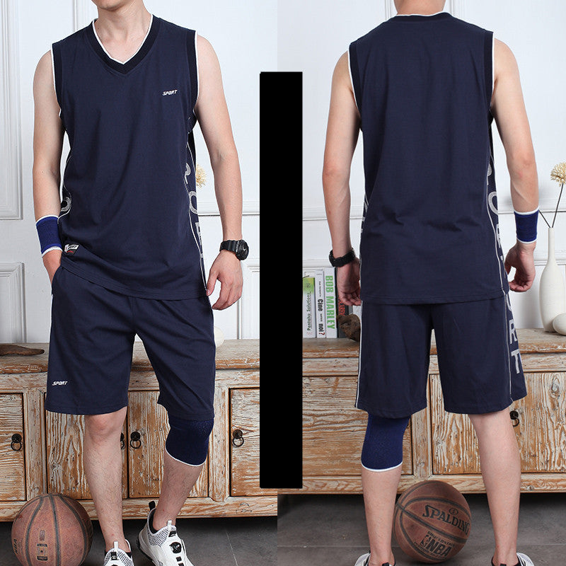 Men’s Basketball Sports Suit – Summer Sleeveless Vest & Shorts