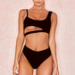 solid color ladies swimwear with chest pad without steel support 