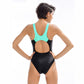 womens black one-piece swimsuit