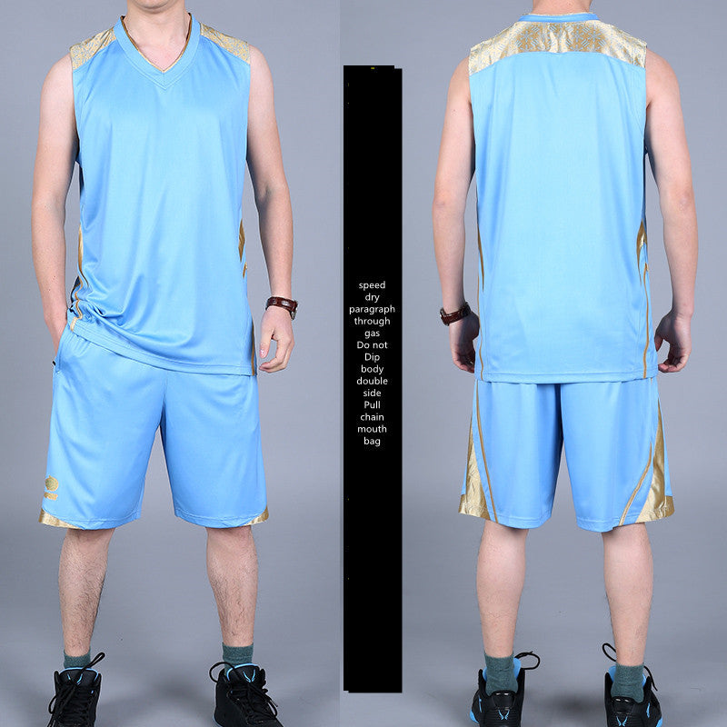 Men’s Basketball Sports Suit – Summer Sleeveless Vest & Shorts