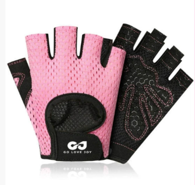 Cycling Butterfly Mesh Breathable Thin Fitness Half-finger Gloves