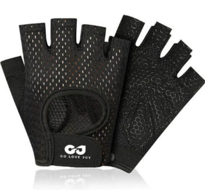 Cycling Butterfly Mesh Breathable Thin Fitness Half-finger Gloves
