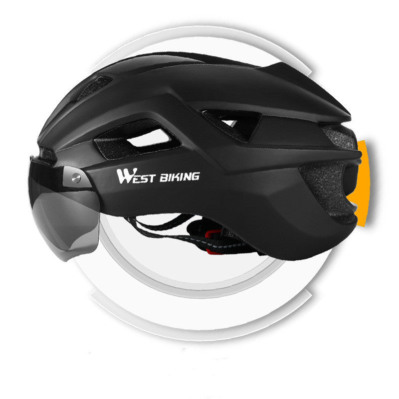 Integrated Cycling Helmet with Goggles – Mountain & Road Bike Safety Gear