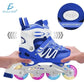 Adjustable Inline Skates 6 Wheels With Protective Kit For Kids Size L