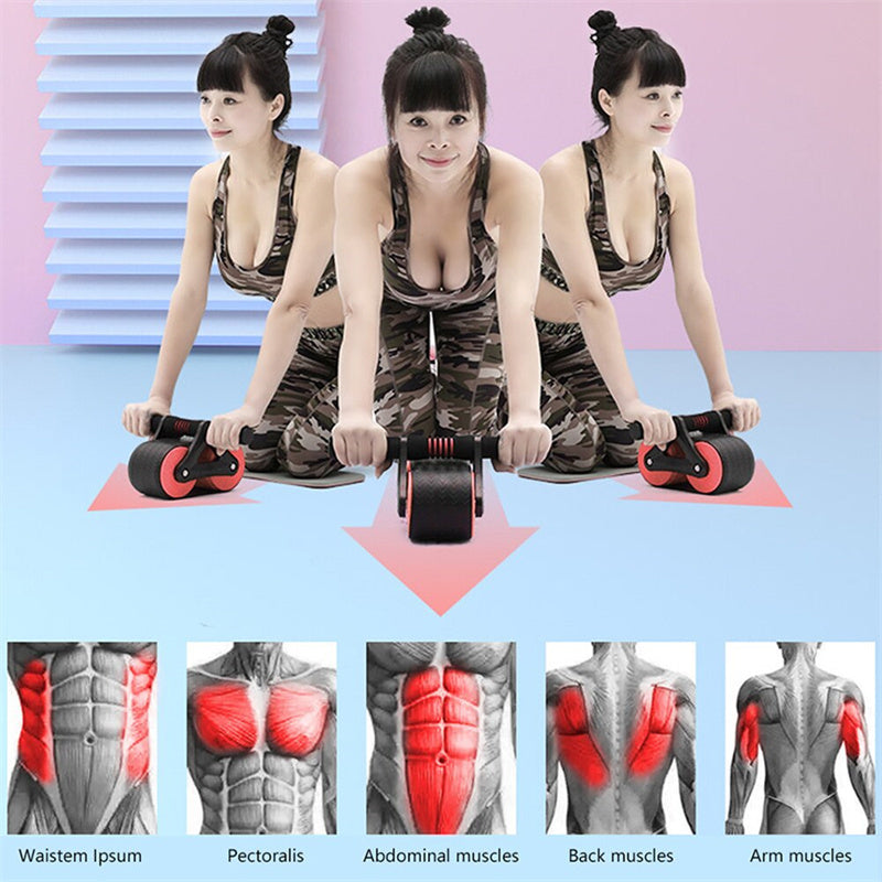 Double Wheel Ab Roller – Automatic Rebound Core Trainer