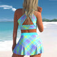 large print conservative swimwear skirt