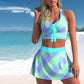 large print conservative swimwear skirt