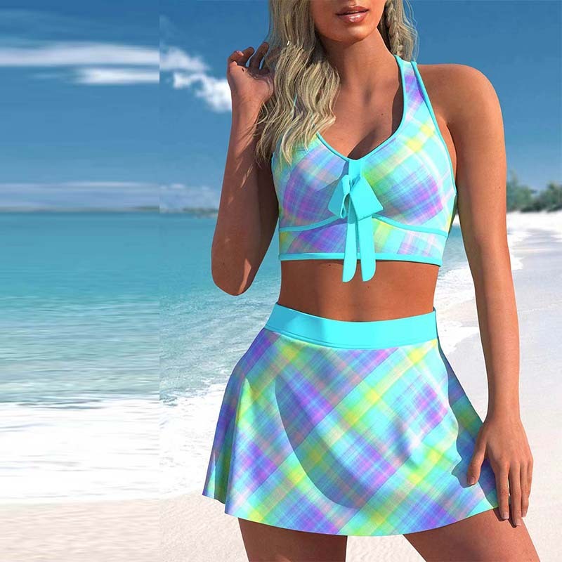 large print conservative swimwear skirt