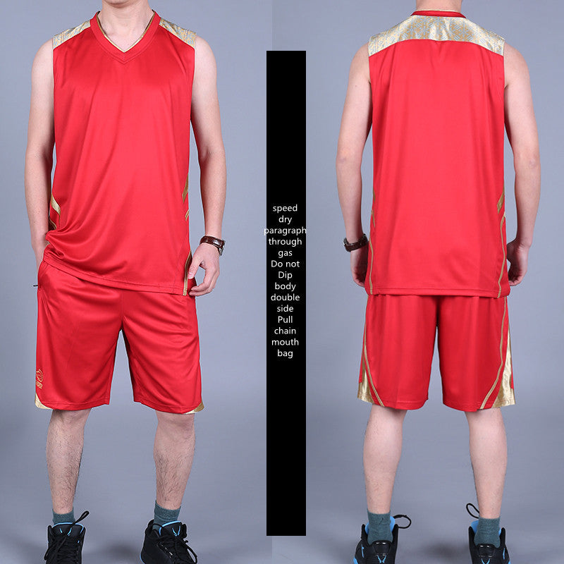 Men’s Basketball Sports Suit – Summer Sleeveless Vest & Shorts