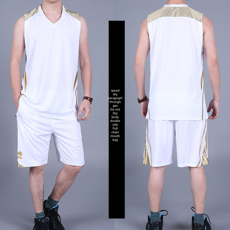 Men’s Basketball Sports Suit – Summer Sleeveless Vest & Shorts
