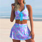 large print conservative swimwear skirt