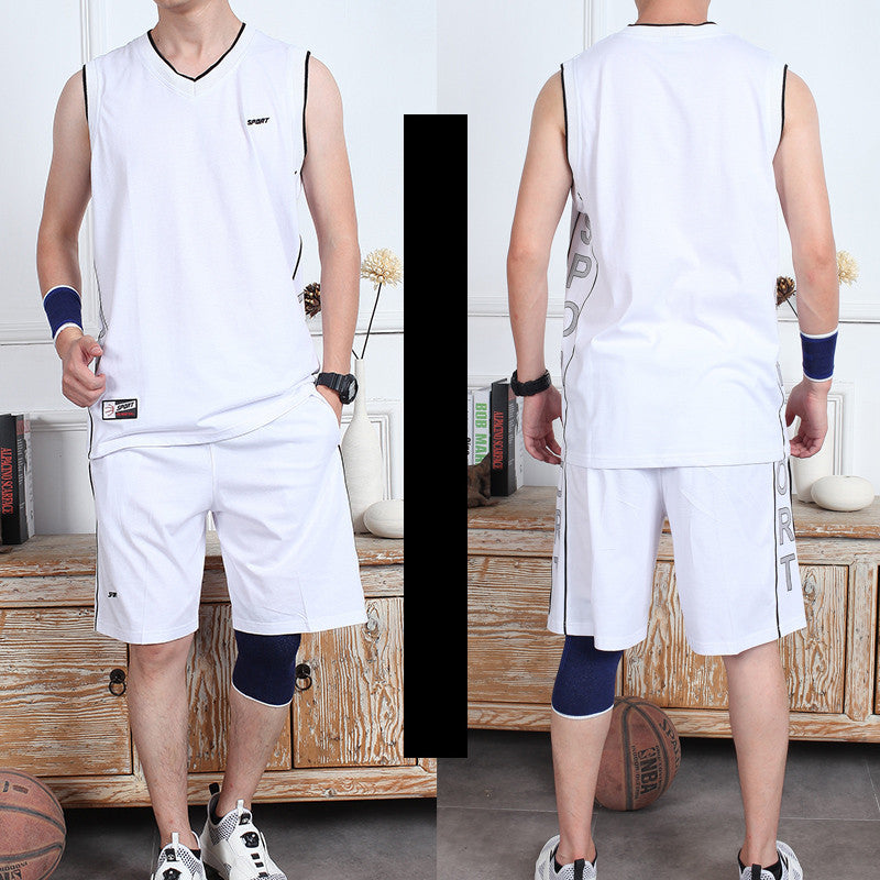 Men’s Basketball Sports Suit – Summer Sleeveless Vest & Shorts
